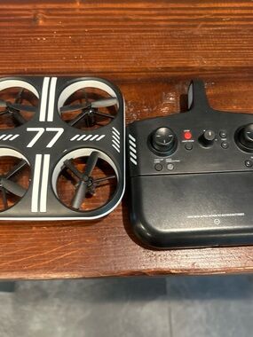 Sharper Image Black and White Mini Quadcopter Drone